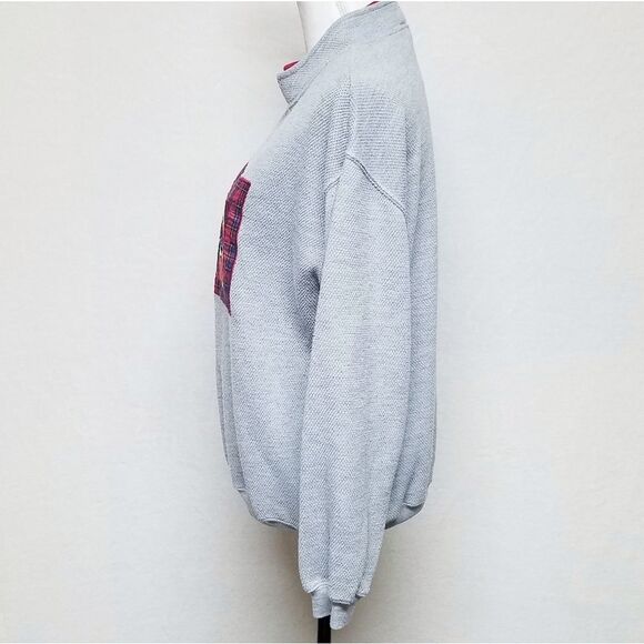 VINTAGE 80s Baxter & Wells Fall Gray Sweatshirt M - Picture 5 of 9